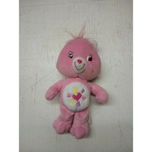 Care Bears Hopeful Heart Bear 2007 Ponytail  Plush Stuffed Animal 8"